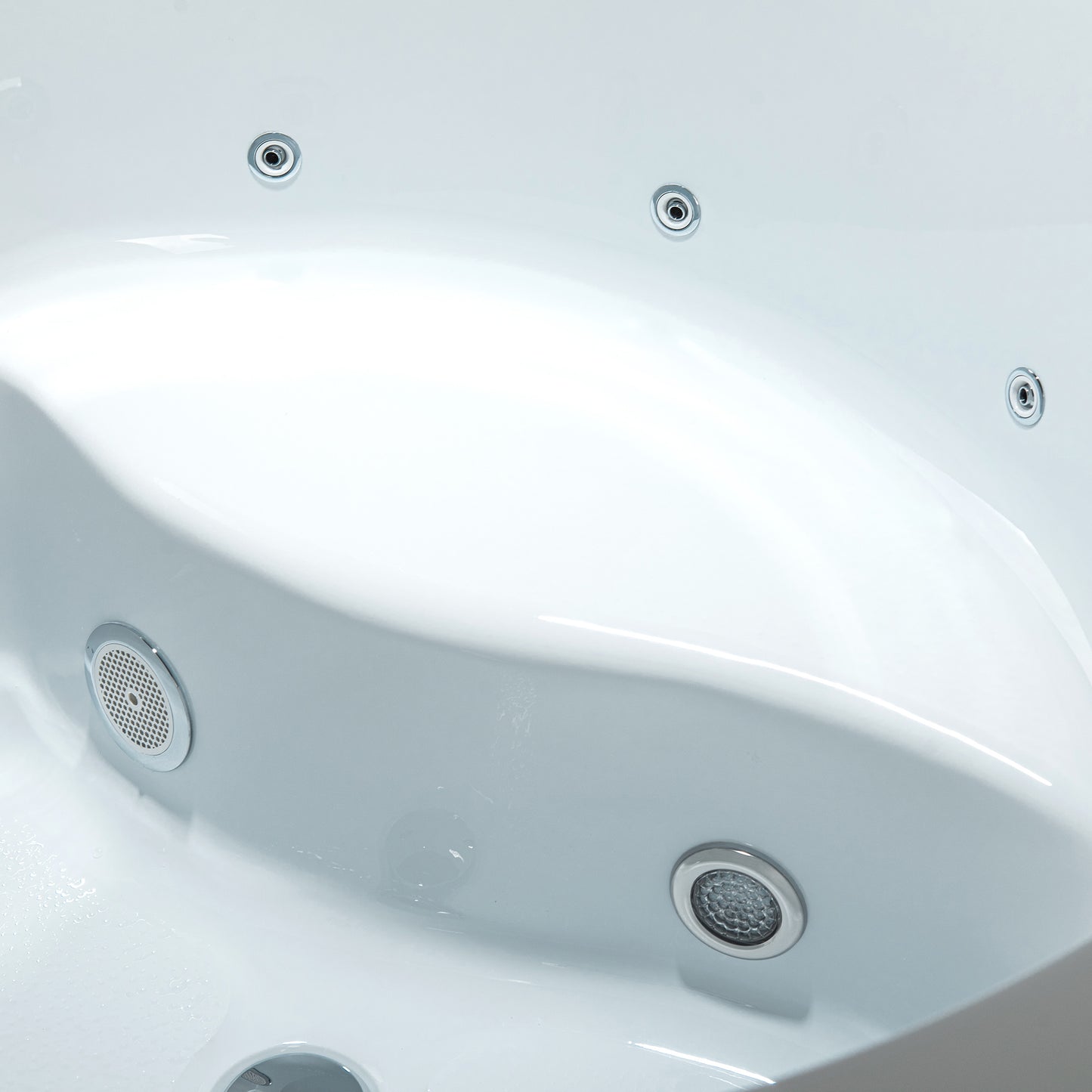 WOODBRIDGE BS0260 - 41" Japanese-Style Freestanding Circular Whirlpool Heated Jetted Tub with Integrated Seat