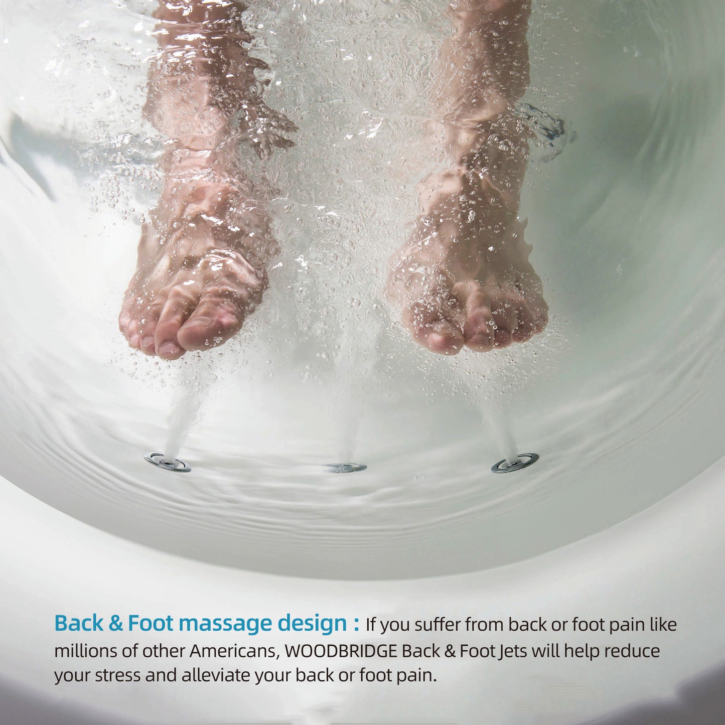 Empava 59" Heated Whirlpool Air Tub | Combo Jet, LED Controls & Compact