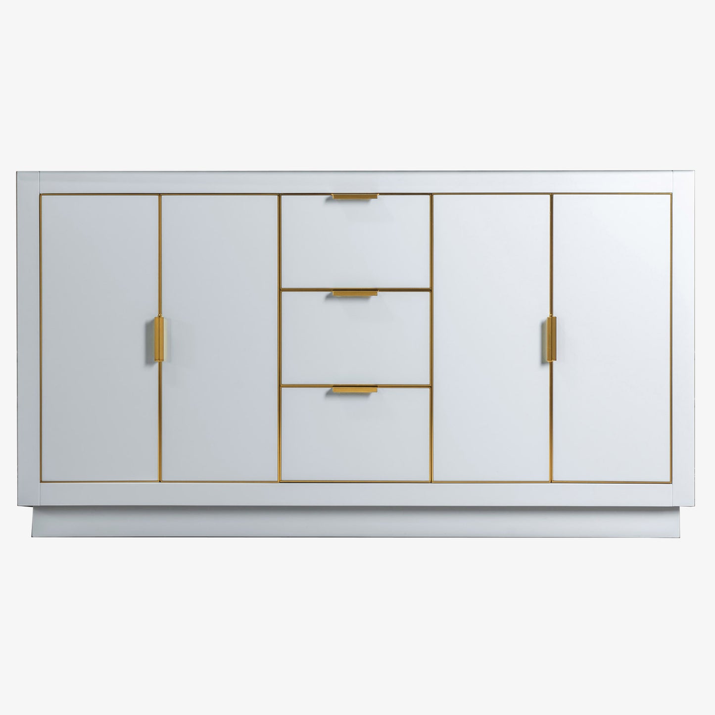WOODBRIDGE Venice 60" Venice-6021D-White-C | Solid Wood Bathroom Vanity | Side Cabinet Only, White Finish, Double Vanity Storage Cabinet
