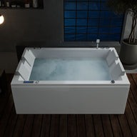 Empava EMPV-71JT801 71" Freestanding 2 Person Whirlpool Bathtub Air Bubble Combo