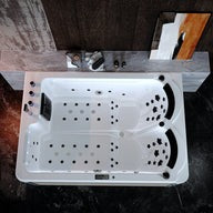Empava EMPV-75JT901 75" L X 51" W X 29" H 2-Person Freestanding Soaking Tub – Extra-Large Acrylic Bathtub with Center Drain