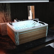 Empava EMPV-75JT901 75" L X 51" W X 29" H 2-Person Freestanding Soaking Tub – Extra-Large Acrylic Bathtub with Center Drain