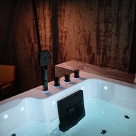 Empava EMPV-75JT901 75" L X 51" W X 29" H 2-Person Freestanding Soaking Tub – Extra-Large Acrylic Bathtub with Center Drain