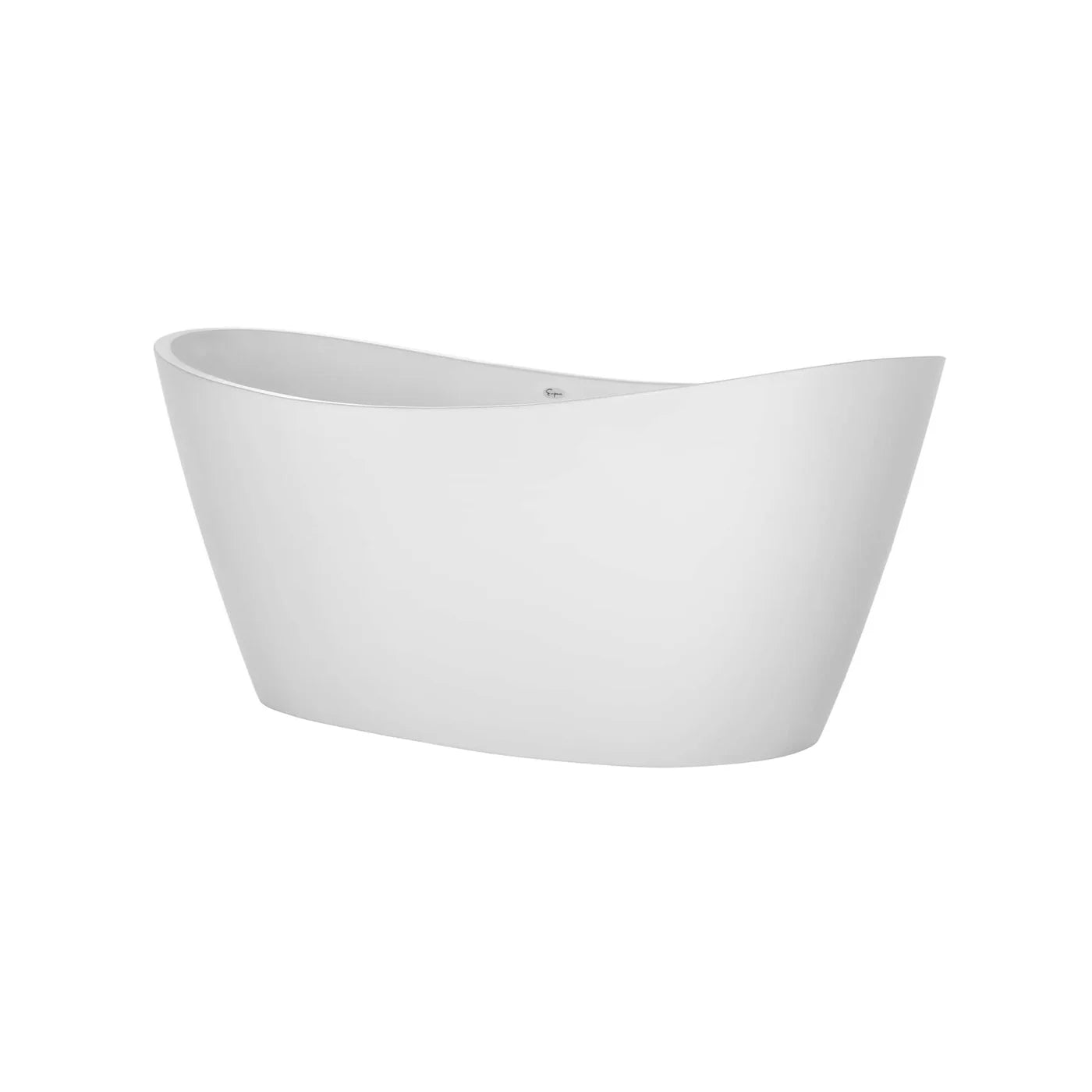 Empava EMPV-59FT1518 59" Acrylic Freestanding Deep Soaking Bathtub with Center Drain
