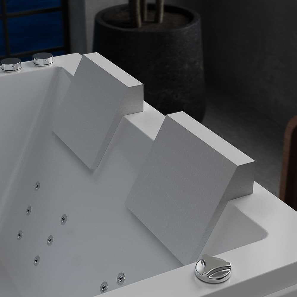 Empava 71" Rectangular 2-Person Whirlpool Air Combo Tub | 64 Jets | EMPV-71JT801