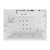 EMPV-71PRO02 Empava 71" L X 51" W X 26" H 2-Person Freestanding Whirlpool & Air Bathtub with Heater