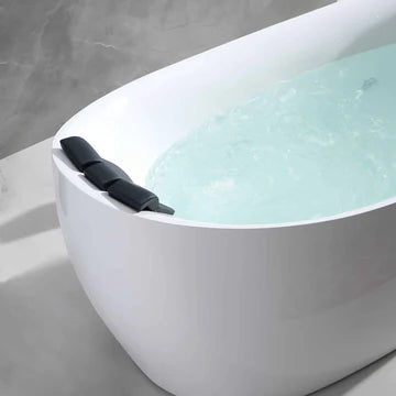 67" Ergonomic Freestanding Tub | Whirlpool Jets & Ultimate Comfort