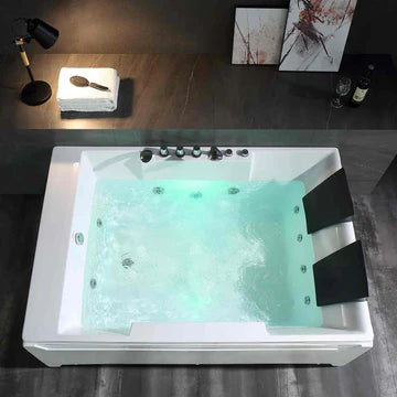 Luxurious Relaxation Awaits: The 72" Empava 2-Person Whirlpool Tub