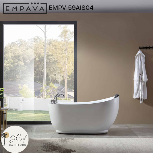 Product Review: Empava 59" Freestanding Whirlpool Tub with Faucet (Model EMPV-59AIS04)