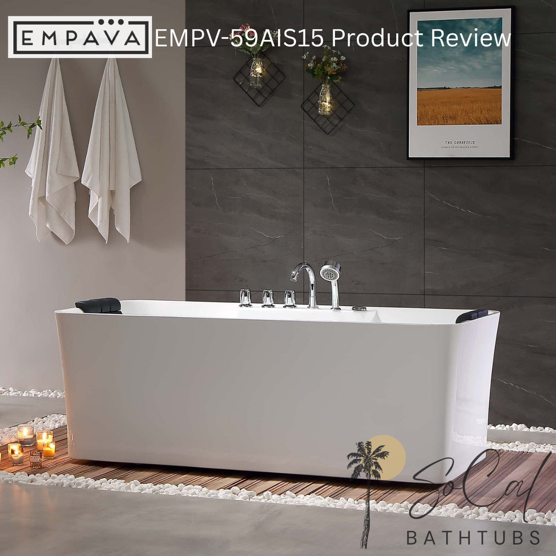 Empava EMPV-59AIS15 59″ Rectangular Freestanding Whirlpool Tub Review – Compact Luxury for Smaller Bathrooms