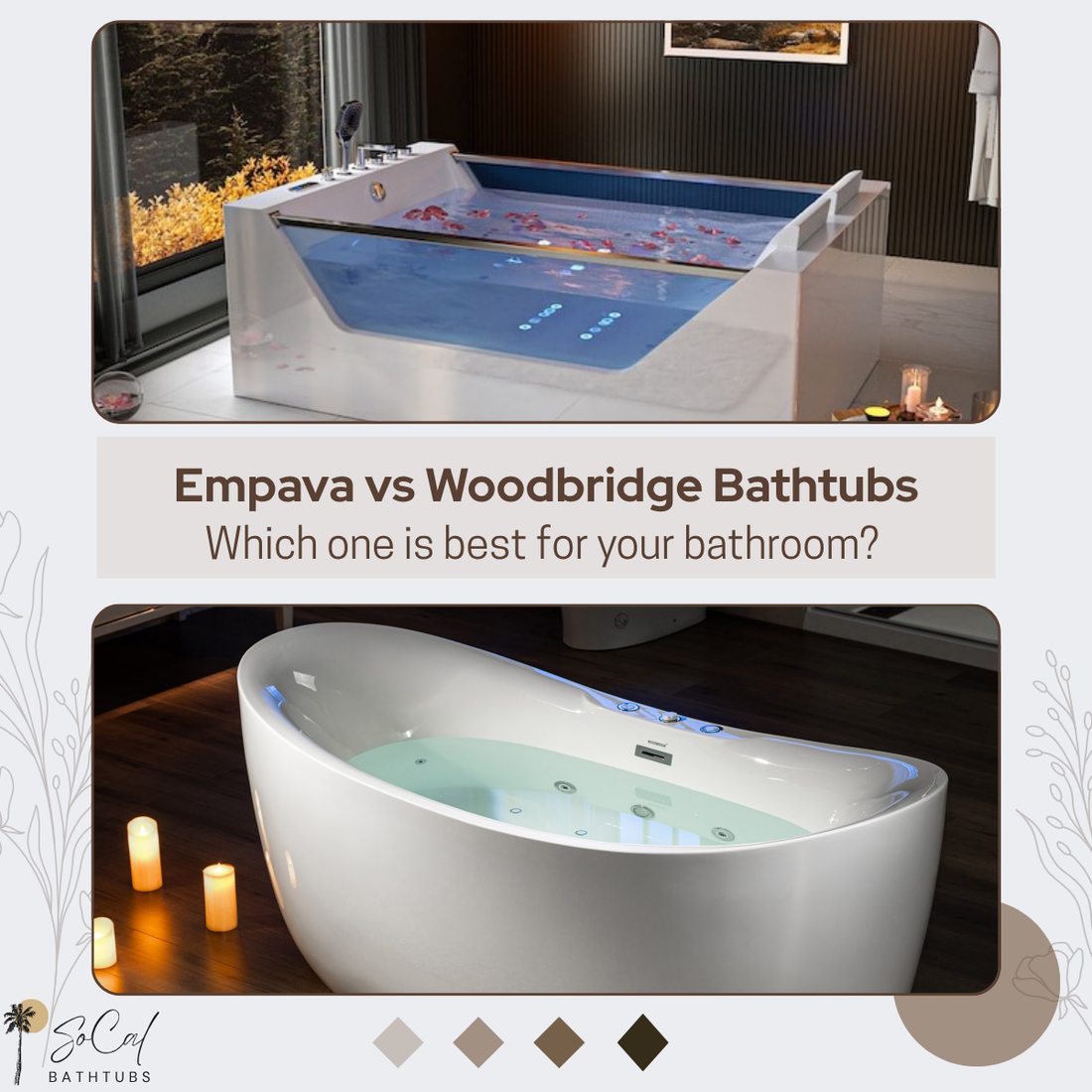 Empava vs. Woodbridge Whirlpool Tubs: Which One Is Best for Your Bathroom?