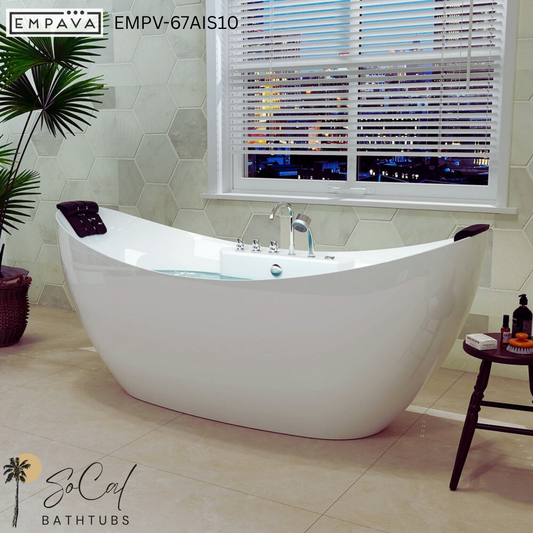 Buying Guide: Empava EMPV-67AIS10 67" Freestanding Whirlpool Tub with Faucet