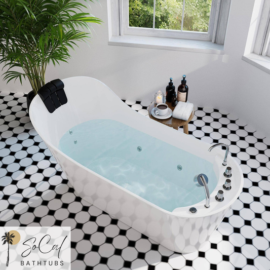 Product Review: Empava Model EMPV-67AIS09 67" Freestanding Whirlpool Tub with Faucet