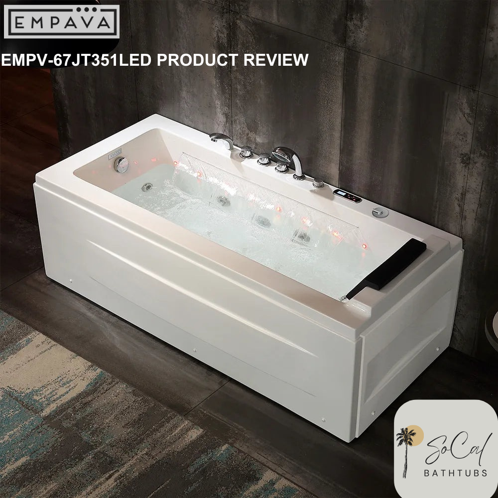 Product Review: Empava Model EMPV-67JT351LED 67" Alcove Whirlpool Tub with LED Lights