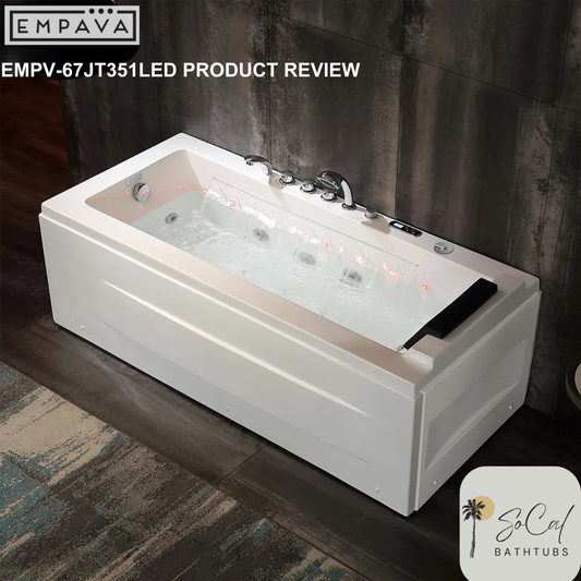 Product Review: Empava Model EMPV-67JT351LED 67" Alcove Whirlpool Tub with LED Lights