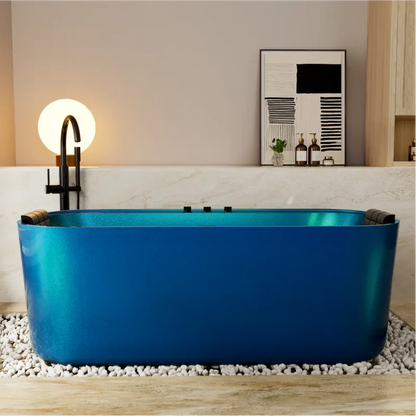 Empava EMPV-67DM01 | 67-Inch Acrylic Freestanding Whirlpool Bathtub with Center Drain