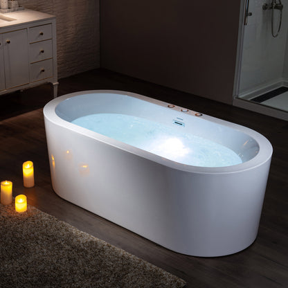 Woodbridge BJ200 66-inch Heated Combo Freestanding Bathtub in High-Gloss White Acrylic with Dual Massage Jets.jpg