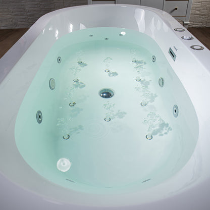 Woodbridge 66" Heated Combo Freestanding Bathtub | Whirlpool & Air Massage | BJ200