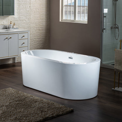 Woodbridge 66" Heated Combo Freestanding Bathtub | Whirlpool & Air Massage | BJ200