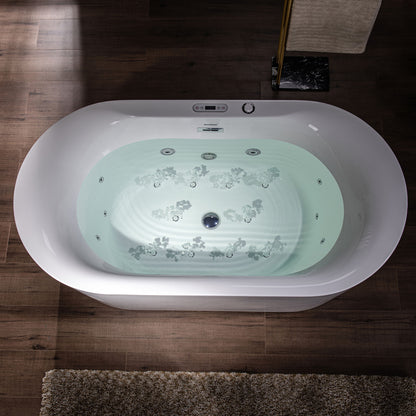 Woodbridge BJ100 | 59" Heated Whirlpool Air Tub | Combo Jet, LED Controls & Compact