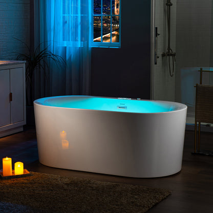 Woodbridge BJ100 | 59" Heated Whirlpool Air Tub | Combo Jet, LED Controls & Compact