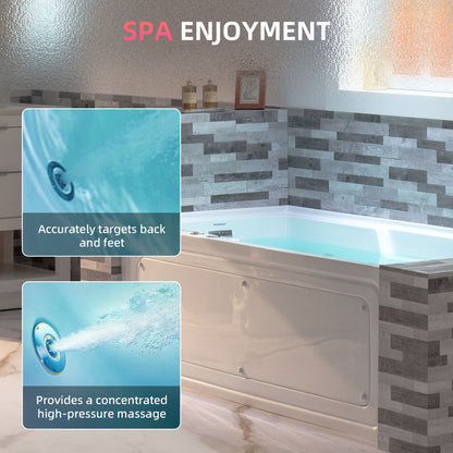 Woodbridge 60" Alcove Whirlpool Tub | Inline Heater & 9 Jets | BS6030L