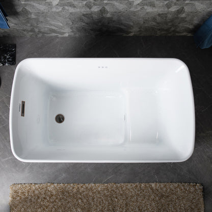 Woodbridge B0170-C | 48" Compact Air Massage Tub | Integrated Seat