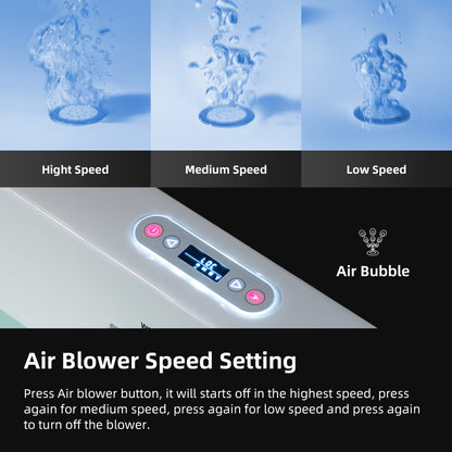 Woodbridge BJ600 | 72" Deep Soaking Jetted Tub | Heated Combo & Adjustable Blower