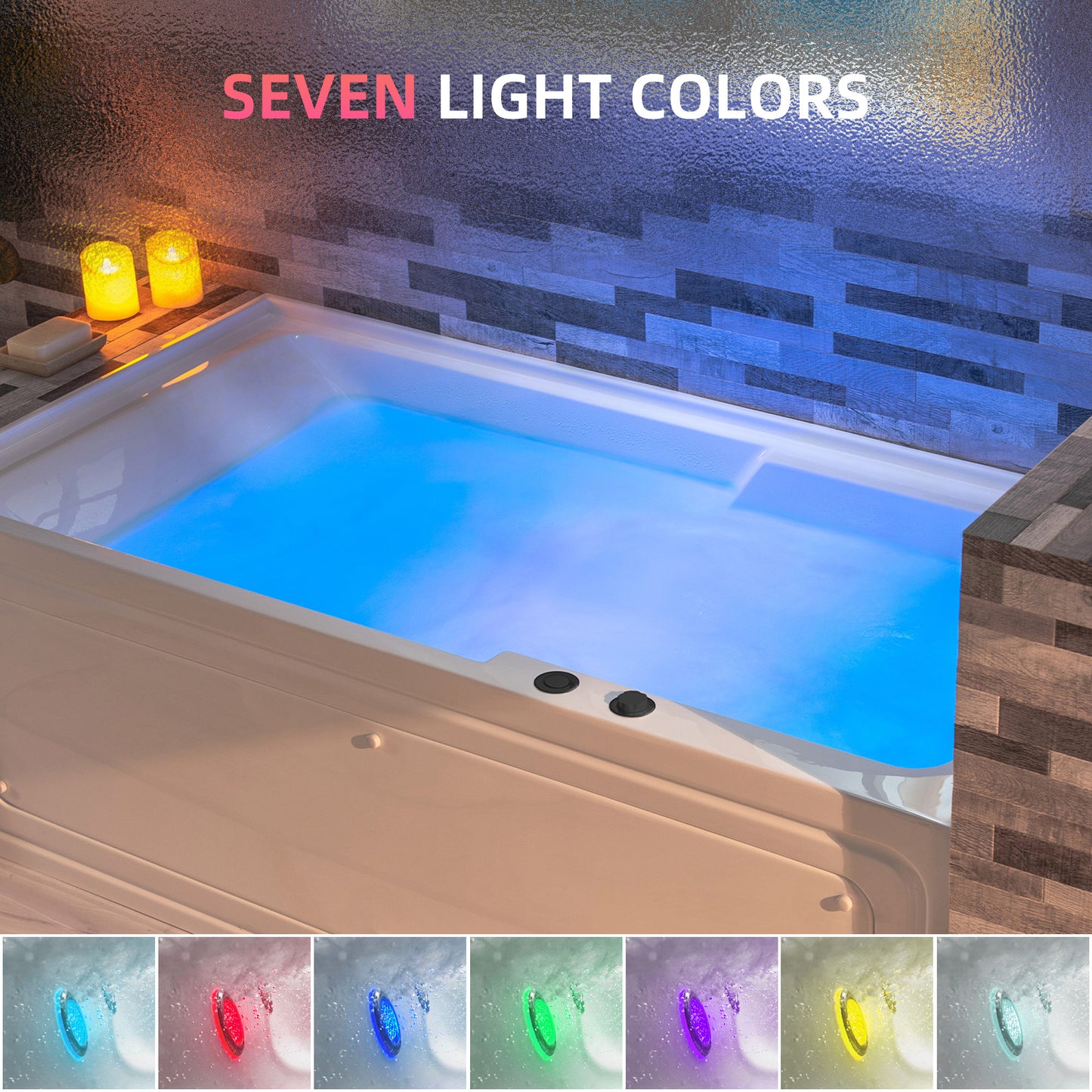 WOODBRIDGE BM6030R - 60" Alcove Rectangular Jetted Whirlpool Tub with Right Drain, Inline Heater, and Matte Black Finish Trim + Pop-up Drain