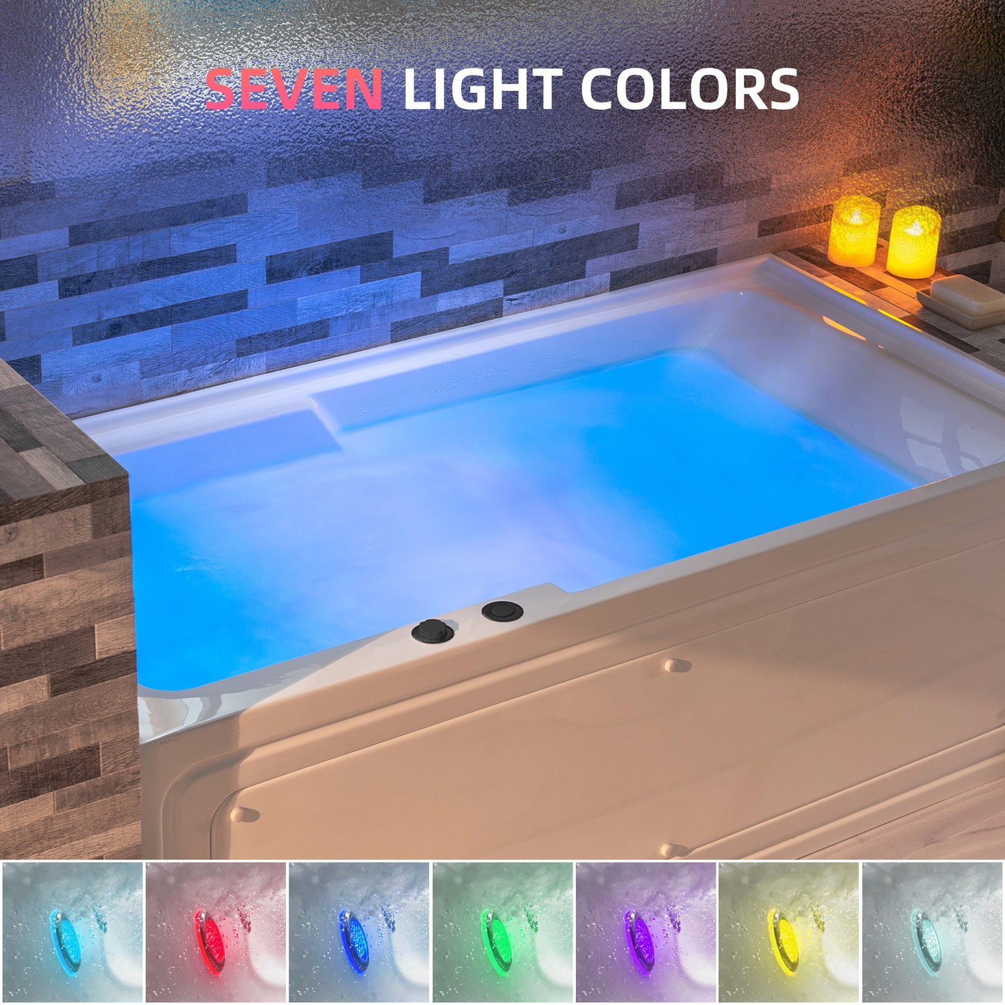 WOODBRIDGE BM6030L - 60" Alcove Acrylic Rectangular Whirlpool Heated Jetted Tub in White with Left Drain, Matte Black Finish Trim and Drain Kit Included