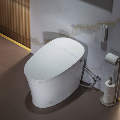 WOODBRIDGE EBT700 | 1.6 GPF Smart Bidet Toilet | Auto Open Lid | Heated Seat & Auto Flush | Warm Air Dryer | Deodorizing