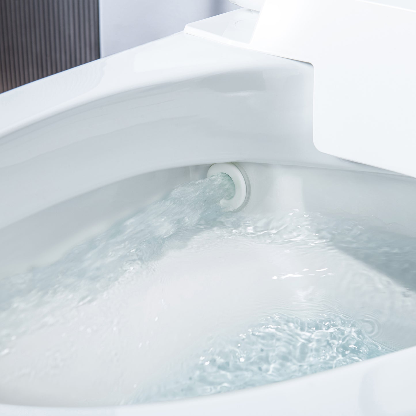WOODBRIDGE EBT700 | 1.6 GPF Smart Bidet Toilet | Auto Open Lid | Heated Seat & Auto Flush | Warm Air Dryer | Deodorizing