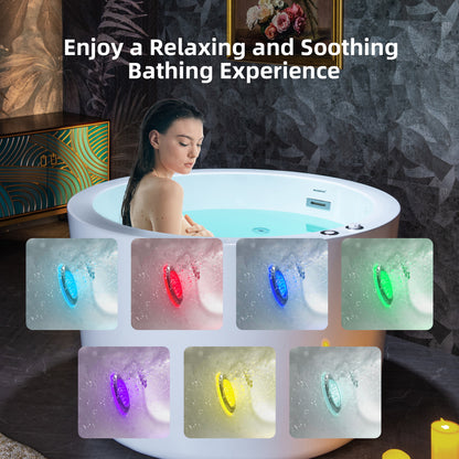 Woodbridge BS0260 41" Japanese Style Deep Soaking Heated Whirlpool Bathtub with 7 Jets