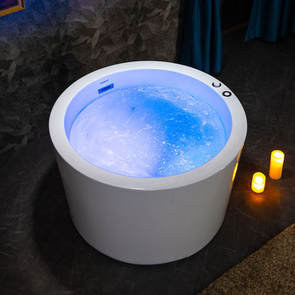 Woodbridge BS0260 41" Japanese Style Deep Soaking Heated Whirlpool Bathtub with 7 Jets