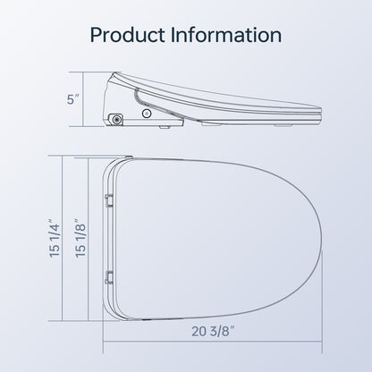 WOODBRIDGE T-0080 | One-Piece Smart Bidet Toilet | with Auto Open/Close, Child Wash, ADA Chair Height & 1000g MaP Dual Flush