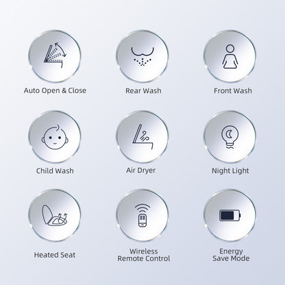WOODBRIDGE T-0081 | One-Piece Smart Bidet Toilet | with Auto Open/Close, Child Wash & 1000g MaP Dual Flush