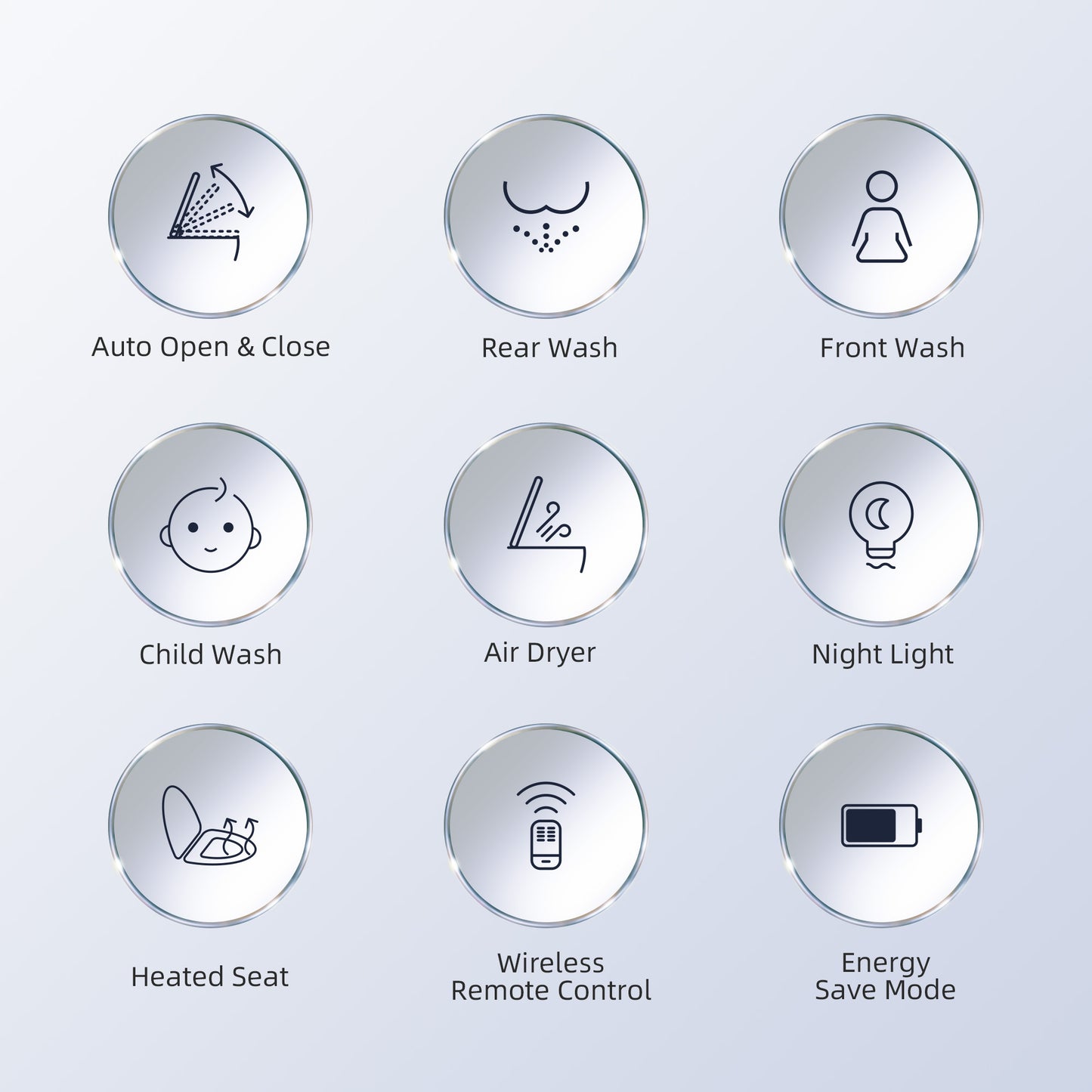 WOODBRIDGE T-0078 | One-Piece Smart Bidet Toilet | with Auto Open/Close, Child Wash, Chair Height & 1000g MaP Dual Flush