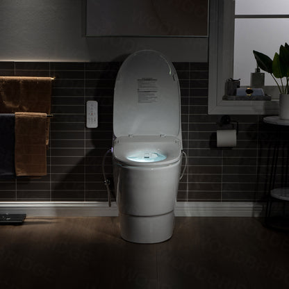 WOODBRIDGE T-0041 | One-Piece Smart Bidet Toilet | with Heated Seat, Warm Air Dryer & LED Night Light