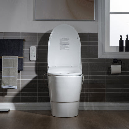 WOODBRIDGE T-0041 | One-Piece Smart Bidet Toilet | with Heated Seat, Warm Air Dryer & LED Night Light