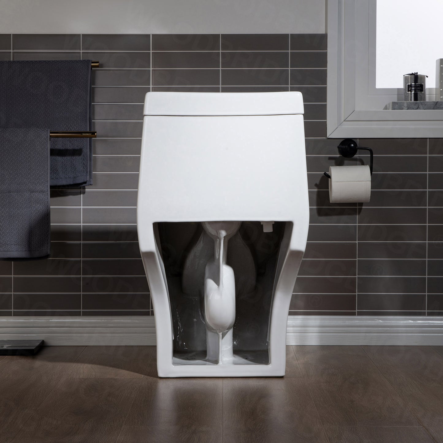 WOODBRIDGE T-0041 | One-Piece Smart Bidet Toilet | with Heated Seat, Warm Air Dryer & LED Night Light