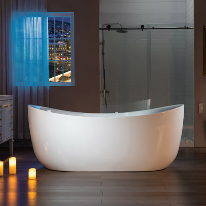 Woodbridge BJ400 72" Freestanding Whirlpool & Air Tub with Integrated Inline Heater