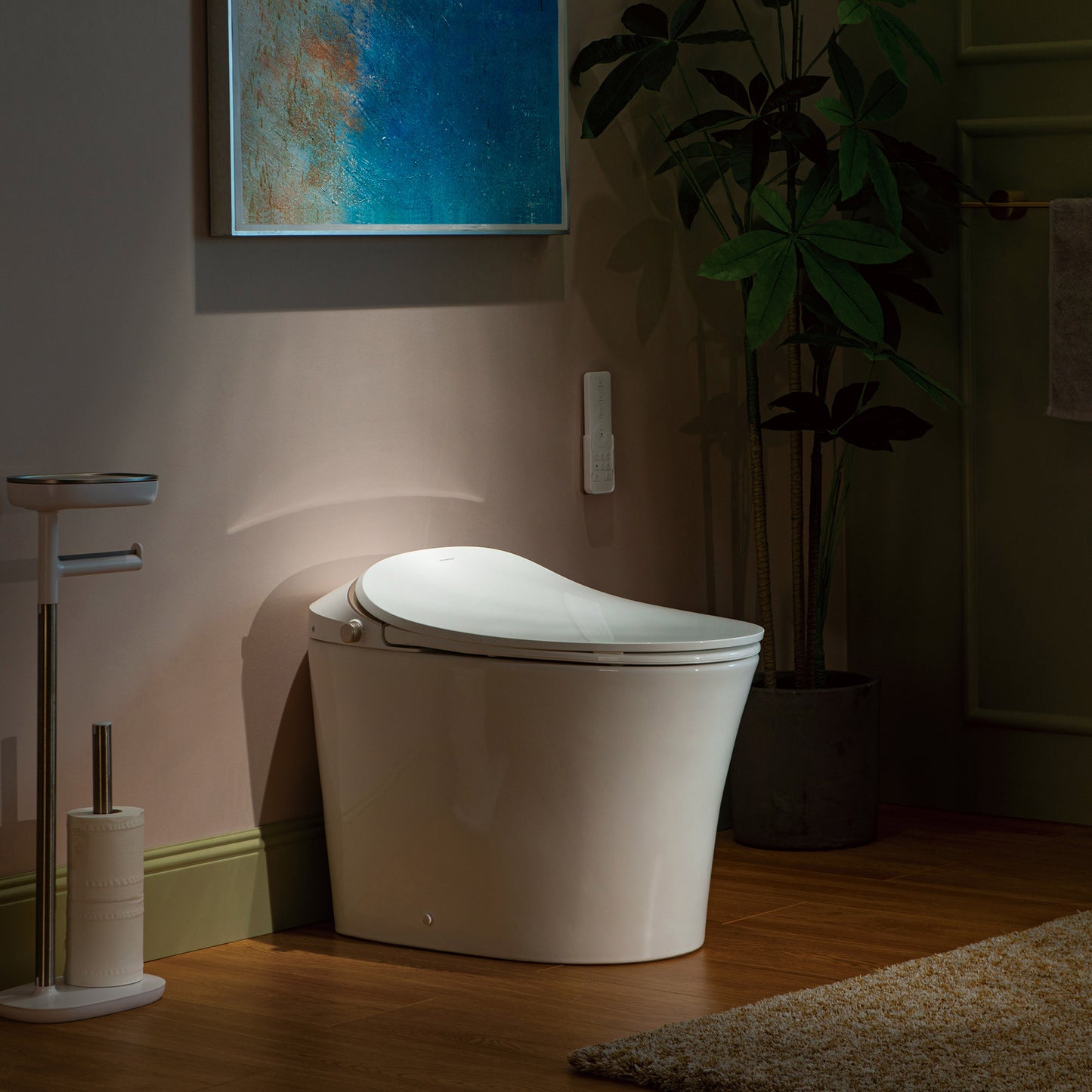 WOODBRIDGE LT610 | Smart Bidet Toilet | Hands-Free Auto Open/Close, Auto Flush & Heated Seat | Night Light