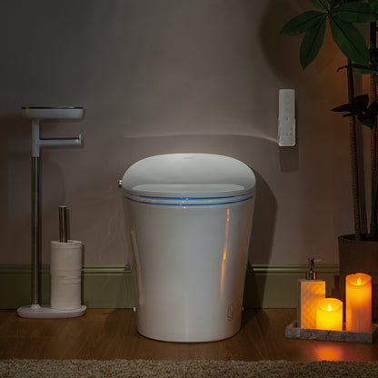 WOODBRIDGE LT610 | Smart Bidet Toilet | Hands-Free Auto Open/Close, Auto Flush & Heated Seat | Night Light