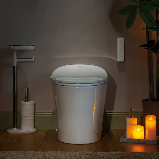 WOODBRIDGE LT610 | Smart Bidet Toilet | Hands-Free Auto Open/Close, Auto Flush & Heated Seat | Night Light