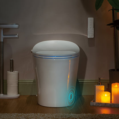 WOODBRIDGE LT610 | Smart Bidet Toilet | Hands-Free Auto Open/Close, Auto Flush & Heated Seat | Night Light