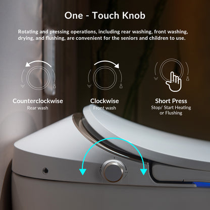 WOODBRIDGE LT610 | Smart Bidet Toilet | Hands-Free Auto Open/Close, Auto Flush & Heated Seat | Night Light