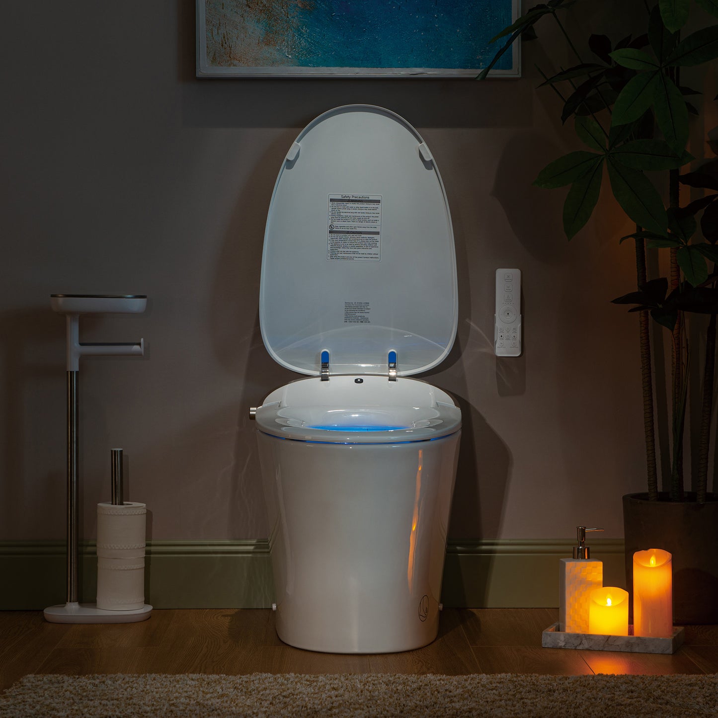 WOODBRIDGE LT610 | Smart Bidet Toilet | Hands-Free Auto Open/Close, Auto Flush & Heated Seat | Night Light