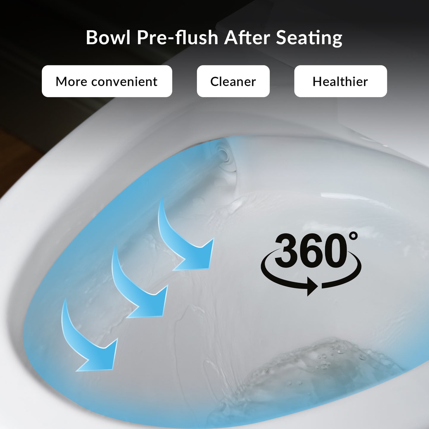 WOODBRIDGE LT610 | Smart Bidet Toilet | Hands-Free Auto Open/Close, Auto Flush & Heated Seat | Night Light