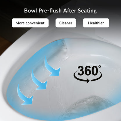 WOODBRIDGE LT610 | Smart Bidet Toilet | Hands-Free Auto Open/Close, Auto Flush & Heated Seat | Night Light