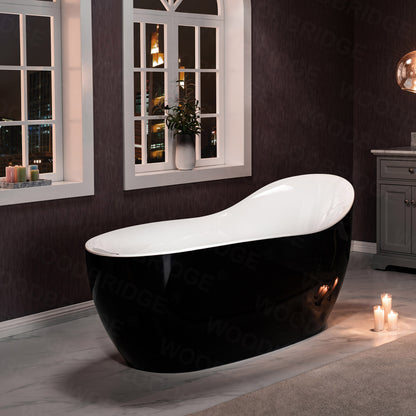 Woodbridge B0031 67"-Black-Air-Bubble-Bathtub-With-Dual-Tone-Freestanding-Slipper.jpg